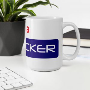 Taza blanca brillante BioHacker